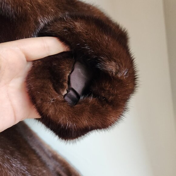 Vintage Long Mink Fur A-Line Coat - M/L - Picture 14 of 15